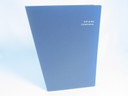 WO25684 - A4 Angled Polyprop Folder Clear Frosted Outer Screen Printed In One Colour, Plain Blue Polyprop Inner - Grill At The Conservatory